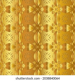 Geometric vector pattern with yellow and white gradient. gold ornament for wallpapers and backgrounds.