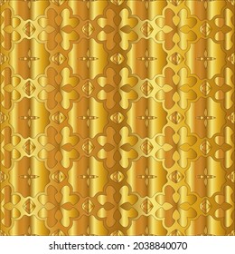 Geometric vector pattern with yellow and white gradient. gold ornament for wallpapers and backgrounds.