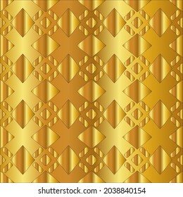 Geometric vector pattern with yellow and white gradient. gold ornament for wallpapers and backgrounds.