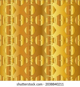 Geometric vector pattern with yellow and white gradient. gold ornament for wallpapers and backgrounds.