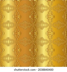 Geometric vector pattern with yellow and white gradient. gold ornament for wallpapers and backgrounds.