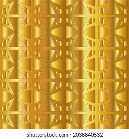 Geometric vector pattern with yellow and white gradient. gold ornament for wallpapers and backgrounds.