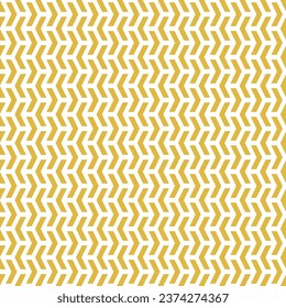Geometric vector pattern with yellow and white arrows. Geometric modern ornament. Seamless abstract background