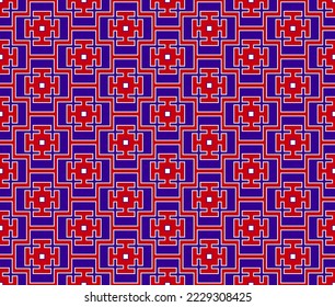 Patrón sin soldadura de vectores geométricos, horizontal y vertical, adecuado para la impresión en superficie diseñada para falda de ropa de mujer, arte doodle cuadrado de estilo óptico sintético ilustrativo
