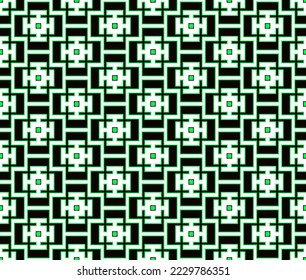 Geometric Vector Plaid Illustration Seamless Pattern, Horizontal and Vertical, Suitable for Print on surface designed for womanswear skirt, Doodle art Square Hypnotic Optic illusional art