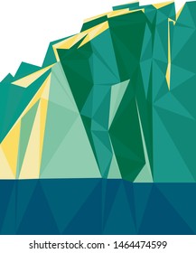 Geometric vector polygon ocean iceberg 