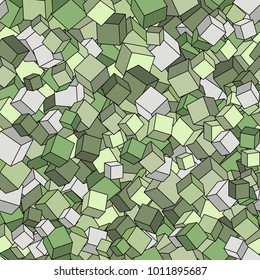 Geometric vector seamless pattern of cubes