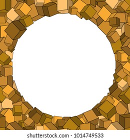 Geometric vector seamless pattern of cubes