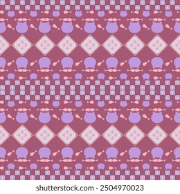 geometric vector seamless pattern. cute cat on pink background. Zigzag chevron abstract op-art illustration for textile, rug, bedsheet, textur,pillow,greeting cards, printing and other design project.