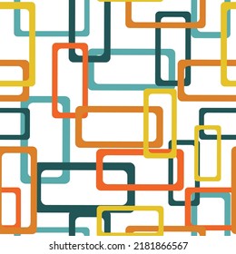 Geometric vector seamless pattern with different geometrical forms. Stylish design for interior, textile, clothes, print, poster, fabric, wrapping paper etc.