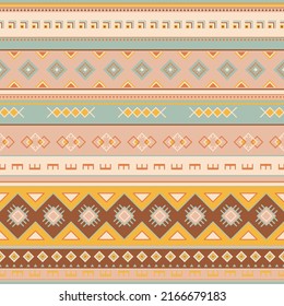 Geometric vector seamless pattern in ethnic style. Textile printing, Mexican style. For website background, wrapping paper and fabric design.