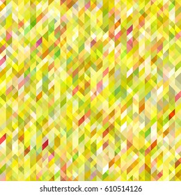 Geometric vector seamless pattern. Graphic design background. Grid mosaic ornament with repeating triangles. Abstract stylish modern design with pink, light green and yellow  tiles - spring colors.
