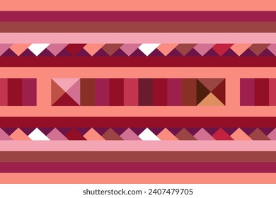 Geometric Vector Seamless Pattern made in ethnic style. Aztec textile print. traditional tribal design for backgrounds,testile, wrapping paper, rug, cushion,fabric and cloth