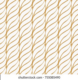 Geometric Vector Seamless Pattern. Modern braid stylish background. Wavy texture.