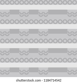 Geometric vector seamless pattern in retro style . Modern background with circles, semicircles, squares, lines and other simple shapes.