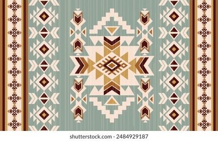 Geometric vector seamless pattern.ornament. Ethnic South Western decor style. Boho geometric ornament.blanket, rug. Woven carpet illustration