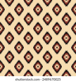 Geometric vector seamless pattern.ornament. Ethnic South Western decor style. Boho geometric ornament.blanket, rug. Woven carpet illustration