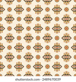 Geometric vector seamless pattern.ornament. Ethnic South Western decor style. Boho geometric ornament.blanket, rug. Woven carpet illustration