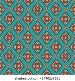 Geometric vector seamless pattern.ornament. Ethnic South Western decor style. Boho geometric ornament.blanket, rug. Woven carpet illustration
