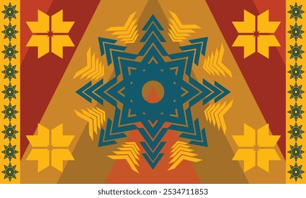 Vetor geométrico sem emenda pattern.ornament. Estilo de decoração étnica do sudoeste. Boho ornamento geométrico.cobertor, tapete. Ilustração de tapete tecido