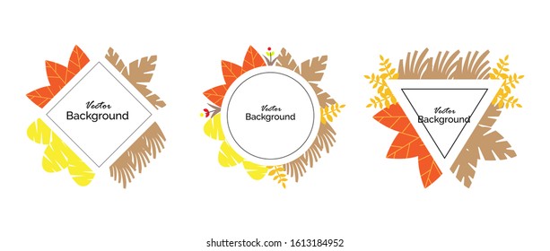 Geometric vector set background. vector illustration.Nature backgroud