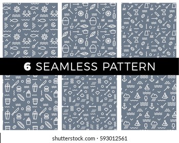 Geometric Vector set seamless pattern with colors white and gray. Form a triangle, a line, a circle. Hipster fashion. Memphis style.