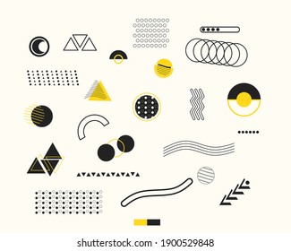 Geometric vector shapes set for your artwork,  bussines. This elements perfect for Magazine, leaflet, billboard, sale
