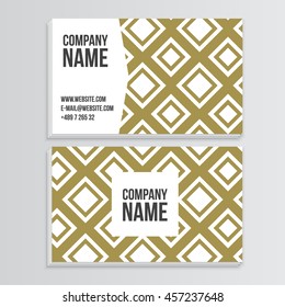 Geometric vector simple business card template