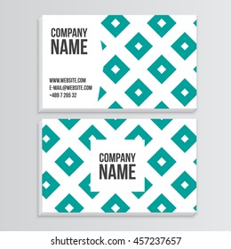 Geometric vector simple business card template