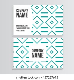  Geometric vector simple business card template