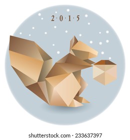 geometric vector squirrel stylized triangle polygonal model 