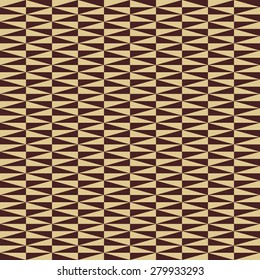 Geometric vector texture with brown and golden triangles. Seamless abstract background for wallpapers