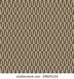 Geometric vector texture with brown and golden triangles. Seamless abstract background