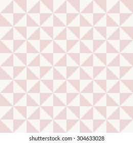Geometric vector texture with pink and bright triangles. Seamless abstract background
