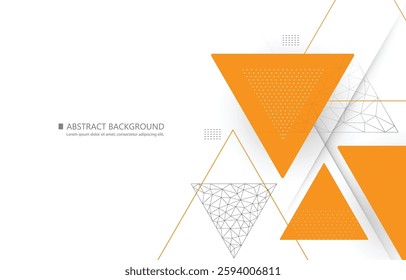 Geometric vector triangle shape.luxury modern wallpaper.white background.