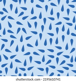 geometric vector water drop pattern.simple creative for Cyan background Blue water drop outline pattern design.