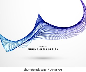 Onda vectorial geométrica. Fondo de líneas de curva de perspectiva abstracta