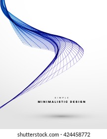 Geometric Vector Wave. Abstract Perspective Curve Lines Background