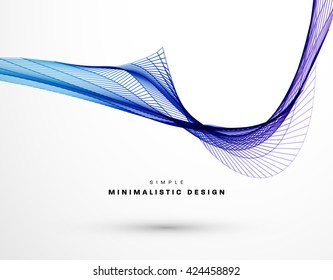 Geometric Vector Wave. Abstract Perspective Curve Lines Background