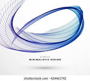 Geometric Vector Wave. Abstract Perspective Curve Lines Background