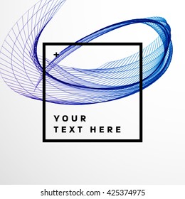 Geometric Vector Wave. Abstract Perspective Curve Lines Background