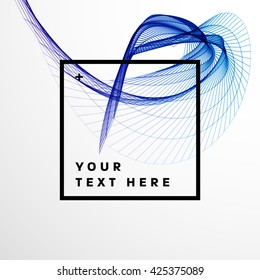 Geometric Vector Wave. Abstract Perspective Curve Lines Background