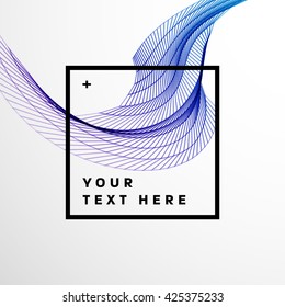 Geometric Vector Wave. Abstract Perspective Curve Lines Background