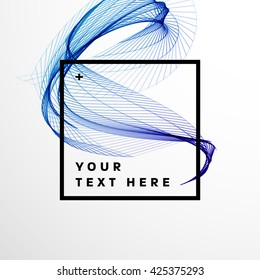 Geometric Vector Wave. Abstract Perspective Curve Lines Background