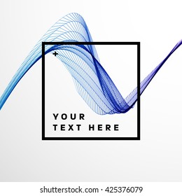 Geometric Vector Wave. Abstract Perspective Curve Lines Background