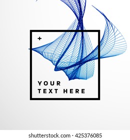 Geometric Vector Wave. Abstract Perspective Curve Lines Background