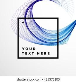 Geometric Vector Wave. Abstract Perspective Curve Lines Background