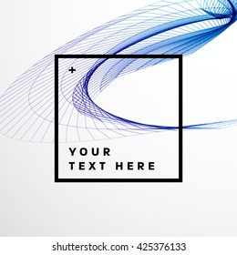 Geometric Vector Wave. Abstract Perspective Curve Lines Background