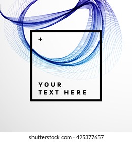 Geometric Vector Wave. Abstract Perspective Curve Lines Background