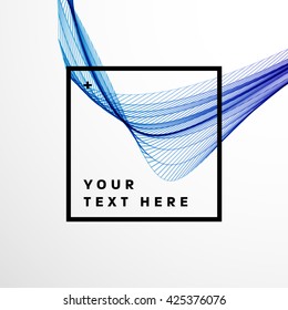 Geometric Vector Wave Background. Abstract Perspective Curve Lines Background